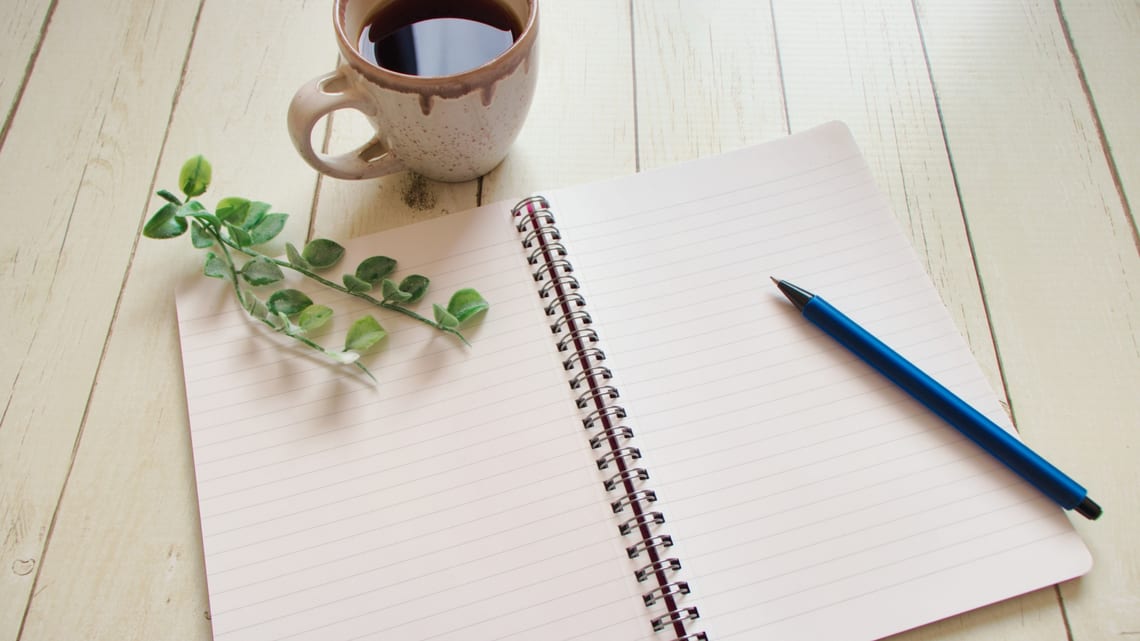 面談で聞くことを書き留めるノートのイメージ