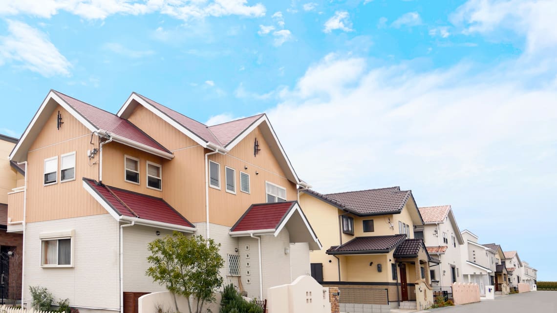 住宅街の家並みのイメージ